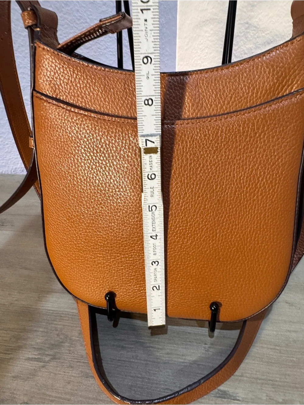 Kate Spade S338 Pebbled Leather Cognac Crossbody Bag Adjustable Strap